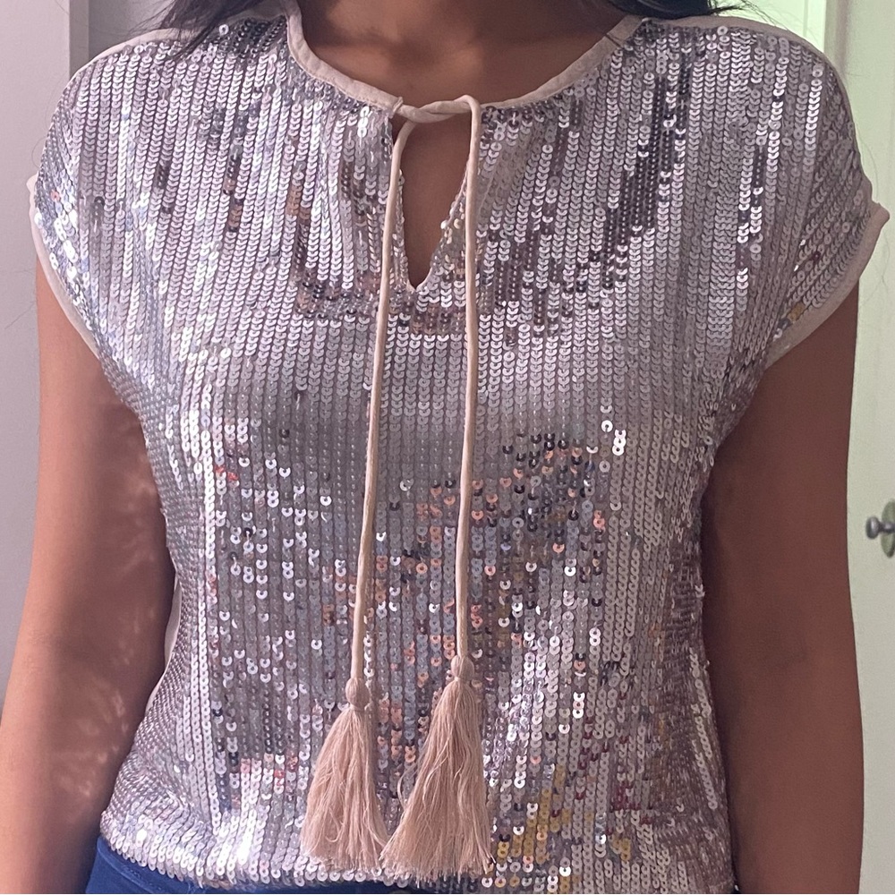 Sequin Crop Top